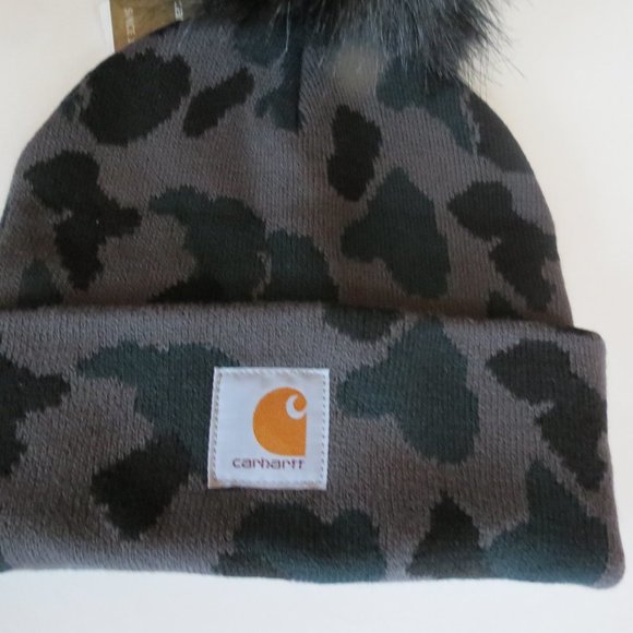 Carhartt Camo Beanie Handmade in USA Pom Cap main image 4